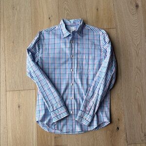 Crewcuts Pink and Blue Plaid Long-Sleeve Button-Down Shirt